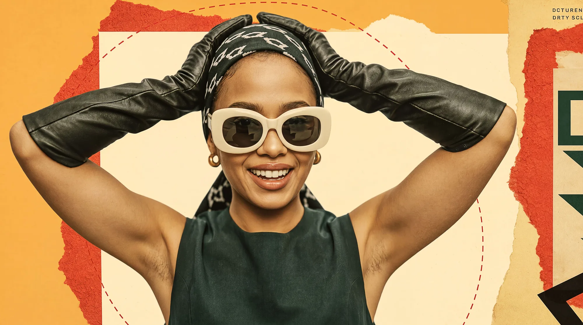 A stylish woman in sunglasses, multicultural brand and consumer marketing by The Sax Agency.